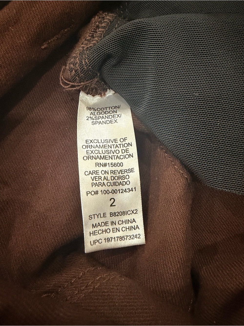 DEMOCRACY Brown Wide Leg Petite Pants,  Size 2P, Vintage inspired - Picture 6 of 6